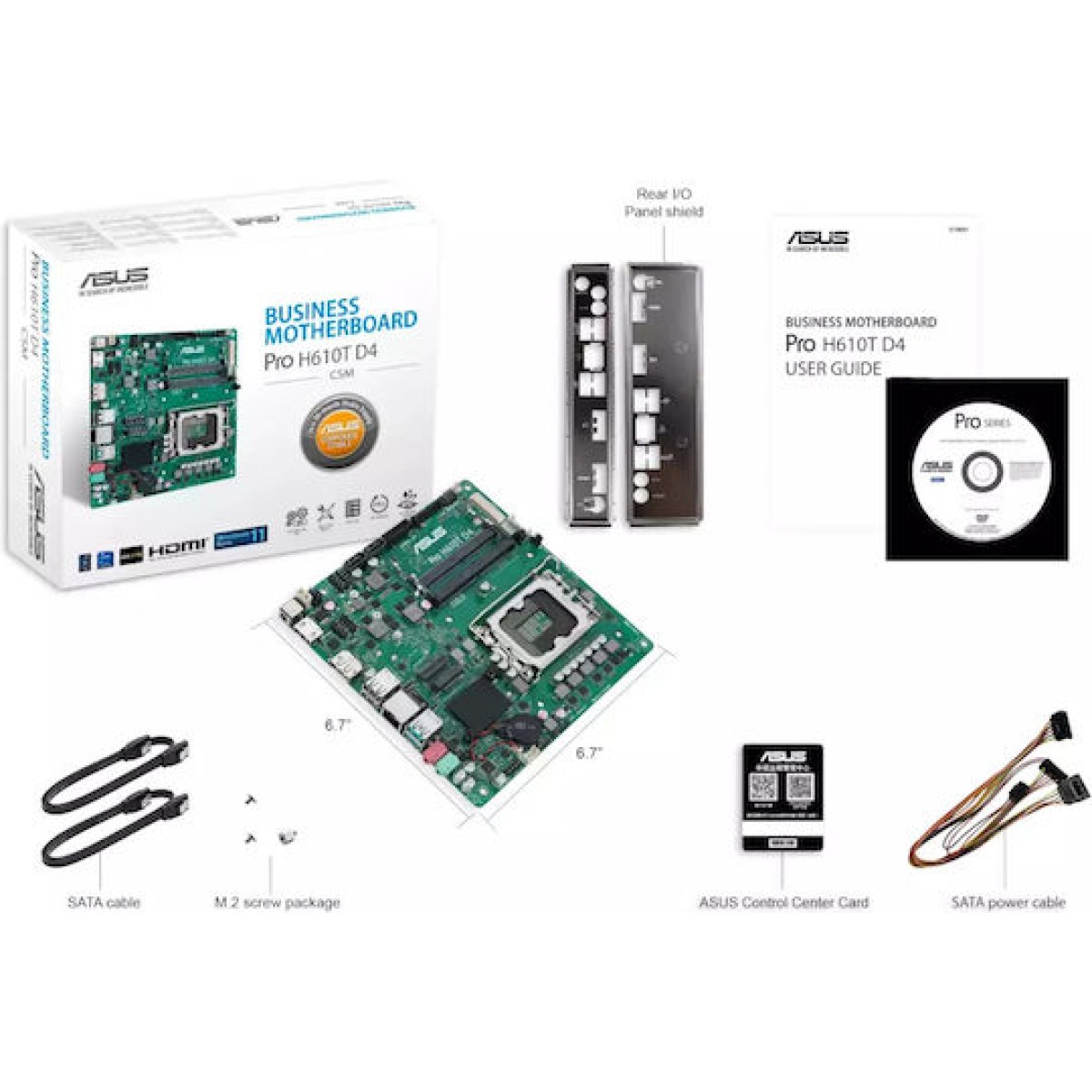 Asus Pro H610t D4 Csm Motherboard Mini ITX με Intel 1700 Socket