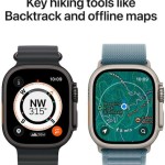 Apple Watch Ultra 3 Titanium 49mm Αδιάβροχο με eSIM και Παλμογράφο (Natural Titanium Case with Light Blue Alpine Loop - Medium)