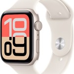 Apple Watch SE 3 Aluminium 40mm Αδιάβροχο με Παλμογράφο (Starlight Aluminium Case with Starlight Sport Band - S/M)