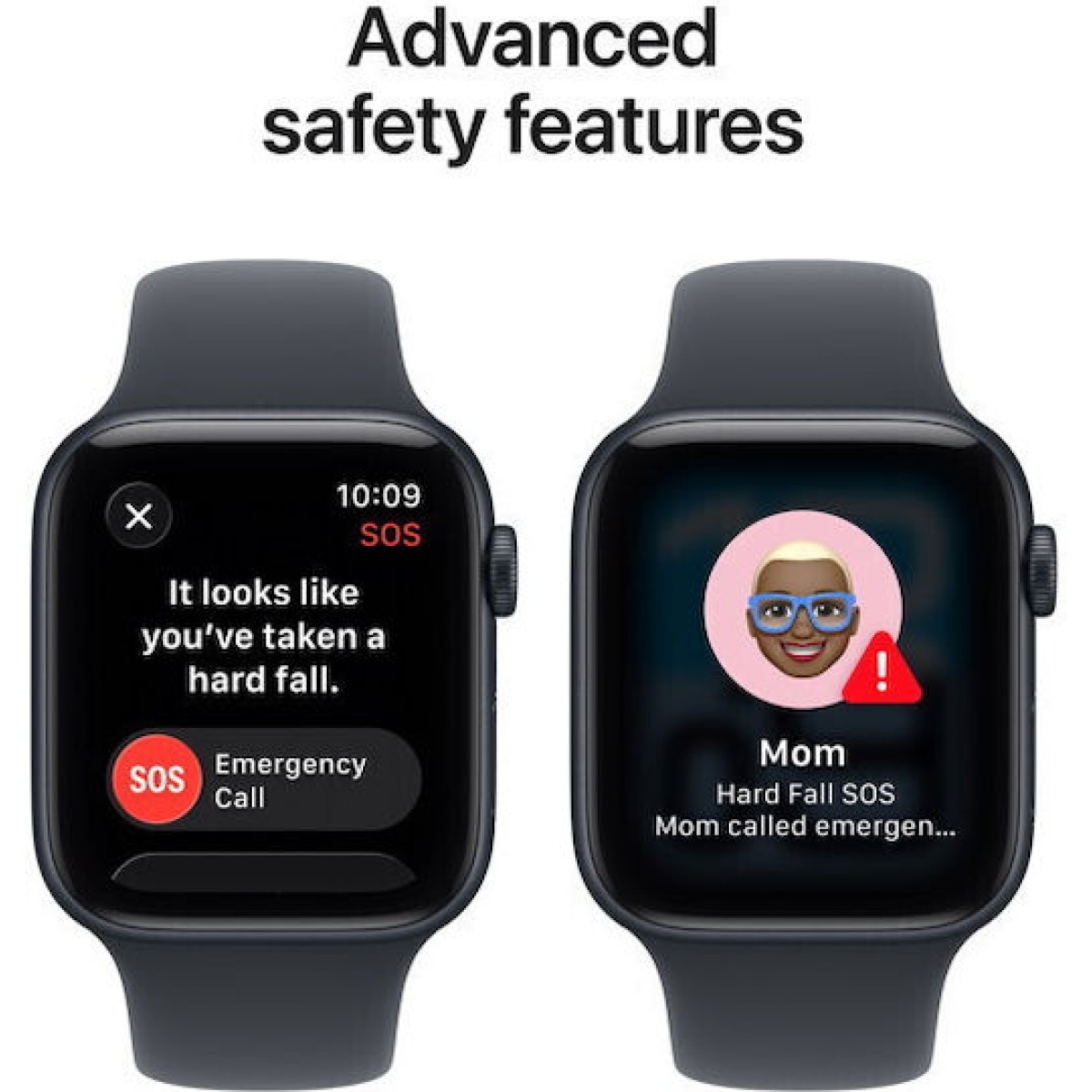 Apple Watch SE 3 Aluminium 44mm Αδιάβροχο με Παλμογράφο (Midnight Aluminium Case with Midnight Sport Band - M/L)