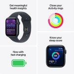 Apple Watch SE 3 Cellular Aluminium 44mm Αδιάβροχο με eSIM και Παλμογράφο (Midnight Aluminium Case with Midnight Sport Band - S/M)