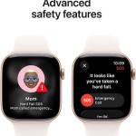 Apple Watch Series 11 Aluminium 42mm Αδιάβροχο με Παλμογράφο (Rose Gold Aluminium Case with Light Blush Sport Band - S/M)