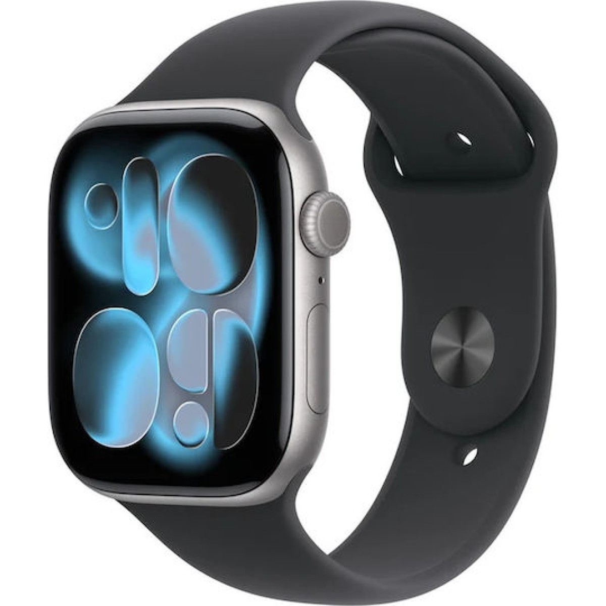 Apple Watch Series 11 Aluminium 46mm Αδιάβροχο με Παλμογράφο (Grey Aluminium Case with Black Sport Band - S/M)