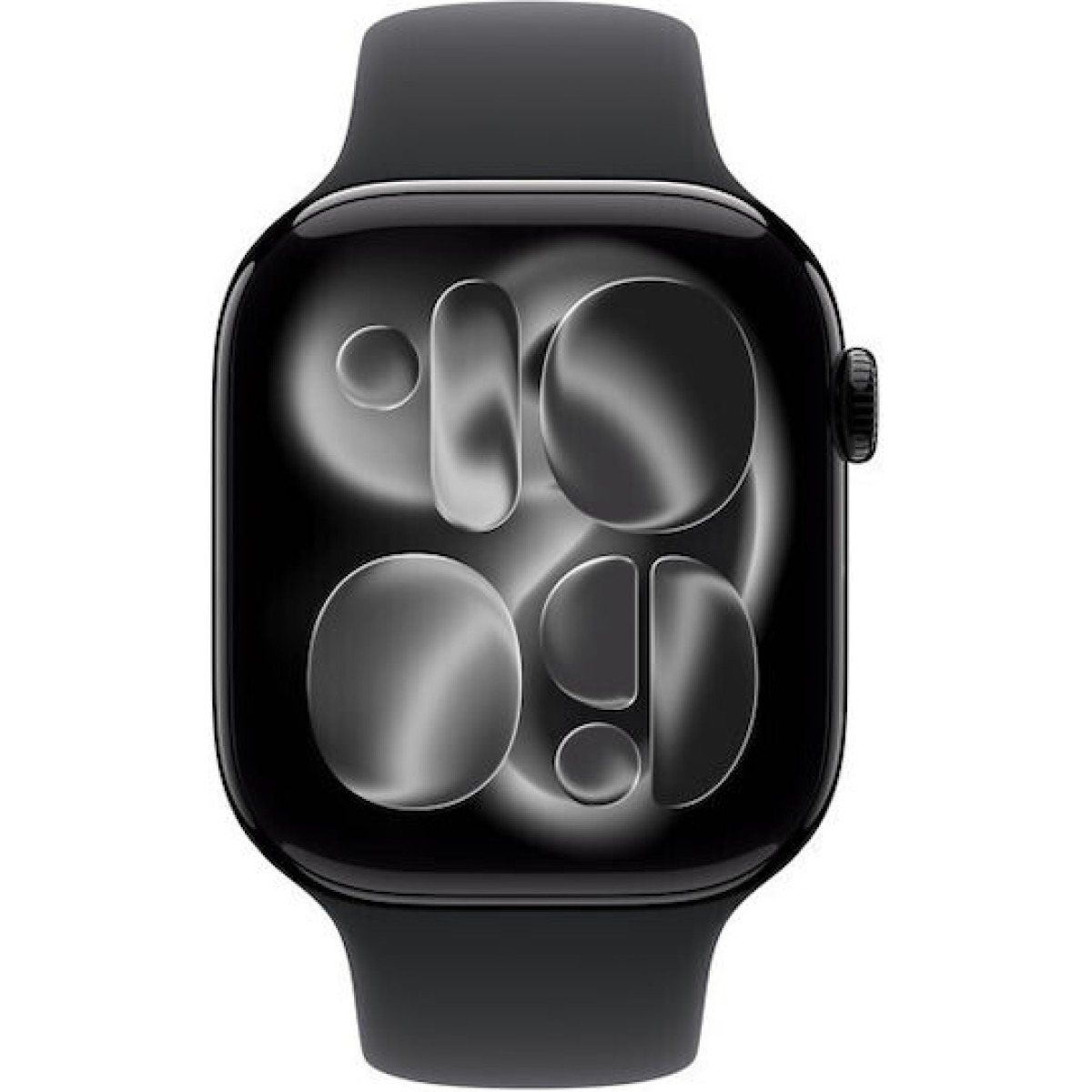 Apple Watch Series 11 Aluminium 46mm Αδιάβροχο με Παλμογράφο (Jet Black Aluminium Case with Black Sport Band - S/M)