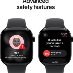 Apple Watch Series 11 Aluminium 46mm Αδιάβροχο με Παλμογράφο (Jet Black Aluminium Case with Black Sport Band - S/M)