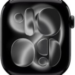 Apple Watch Series 11 Aluminium 46mm Αδιάβροχο με Παλμογράφο (Jet Black Aluminium Case with Black Sport Band - M/L)