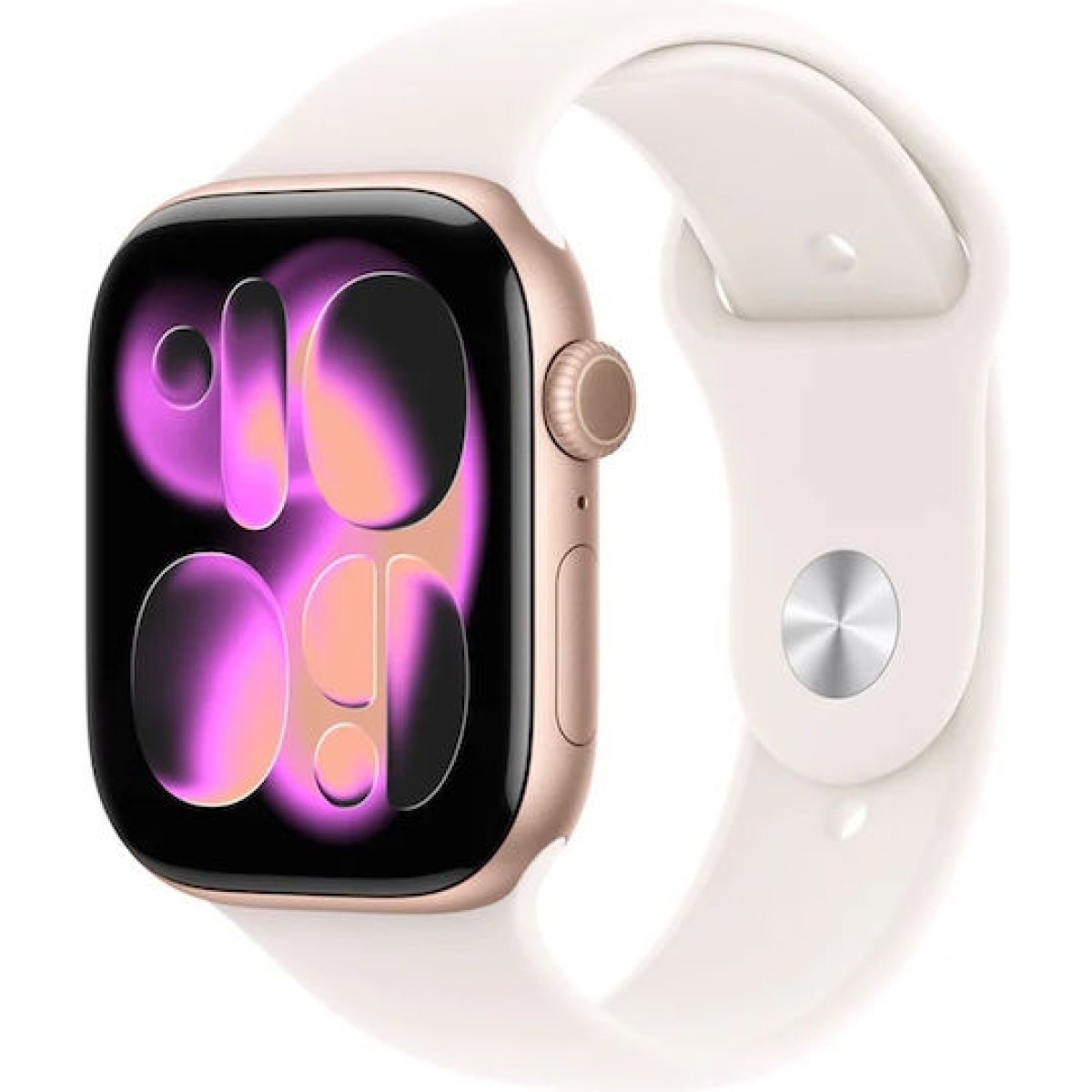 Apple Watch Series 11 Cellular Aluminium 42mm Αδιάβροχο με eSIM και Παλμογράφο (Rose Gold Aluminium Case with Light Blush Sport Band - S/M)