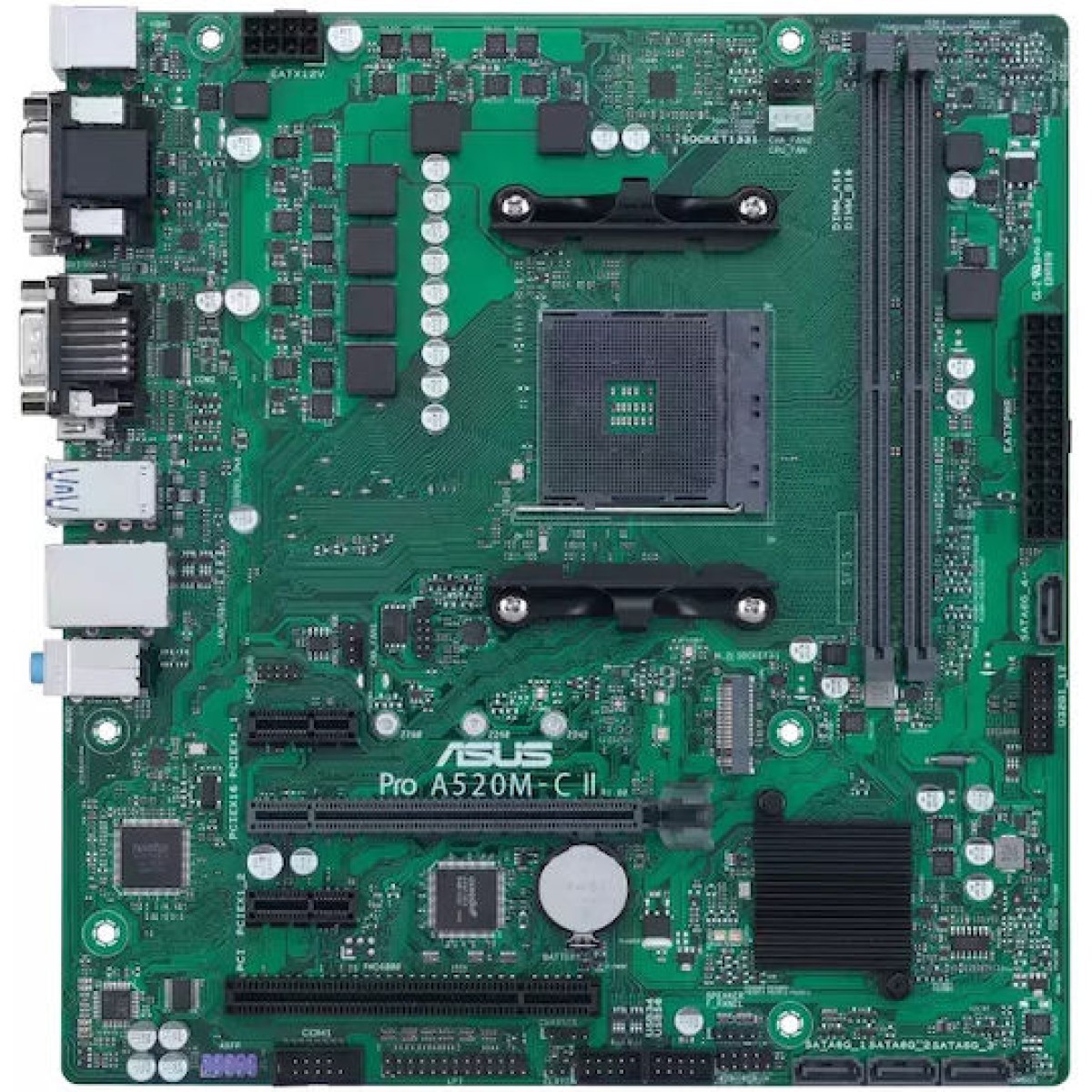 Asus Pro A520M-C II/CSM Motherboard Micro ATX με AMD AM4 Socket 90MB18F0-M0EAYC