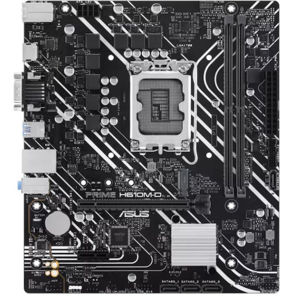 Asus Prime H610M-D Motherboard Micro ATX με Intel 1700 Socket 90MB1G80-M0EAY0