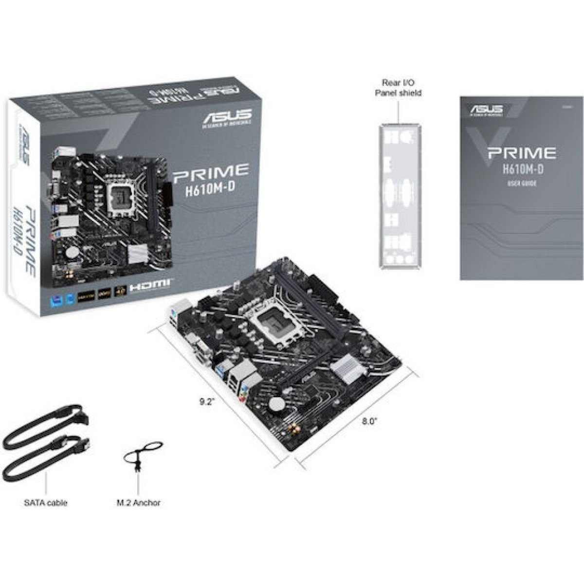 Asus Prime H610M-D Motherboard Micro ATX με Intel 1700 Socket 90MB1G80-M0EAY0