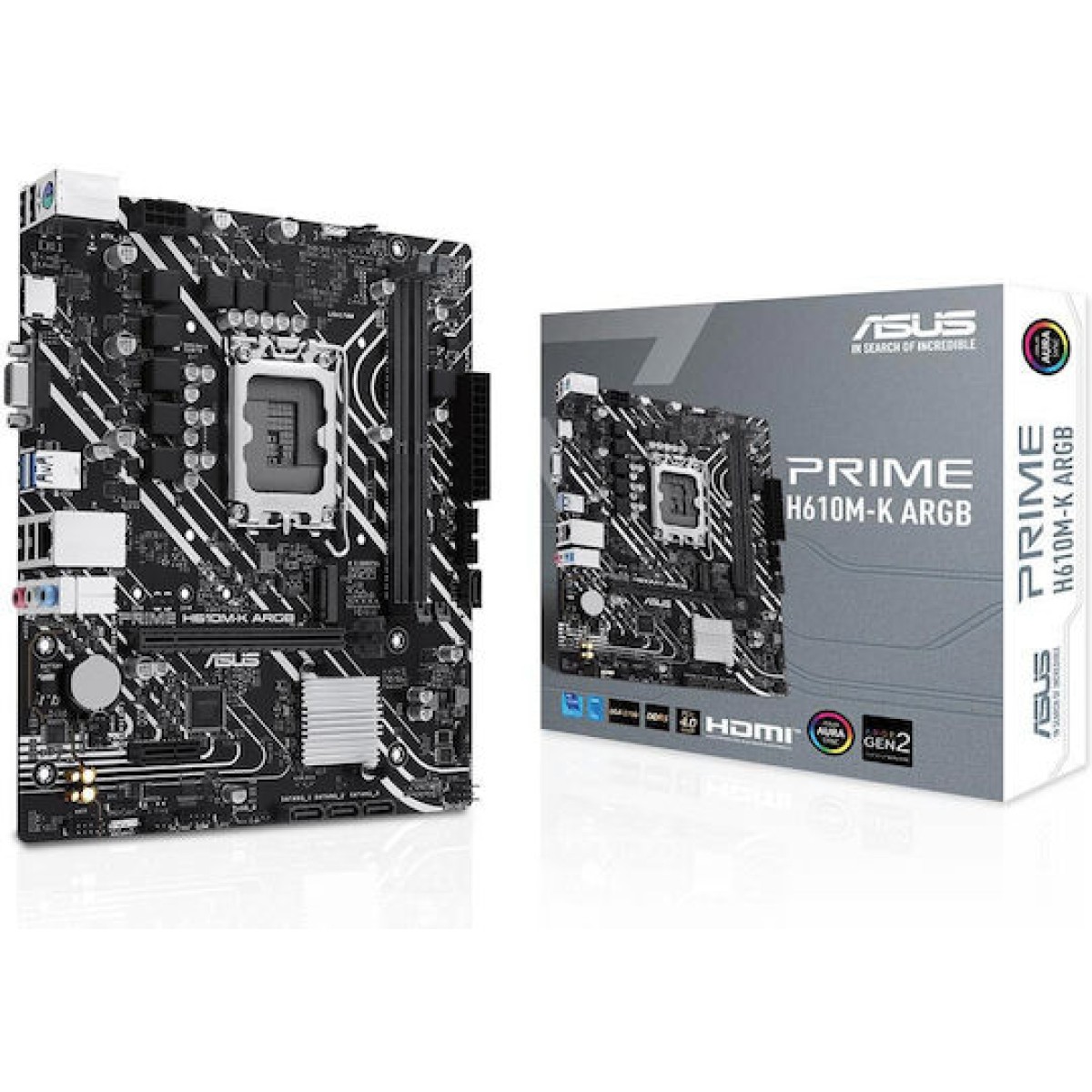 Asus Prime H610M-K ARGB Motherboard Micro ATX με Intel 1700 Socket
