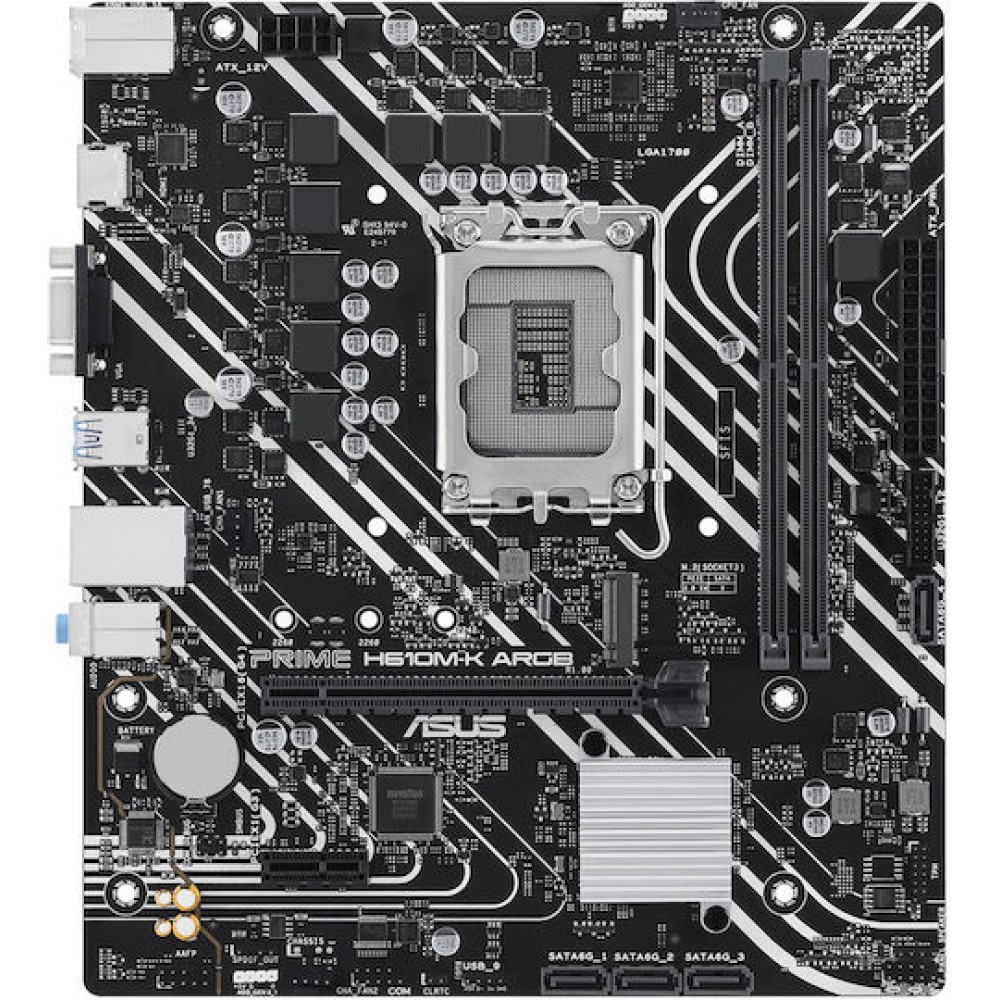 Asus Prime H610M-K ARGB Motherboard Micro ATX με Intel 1700 Socket