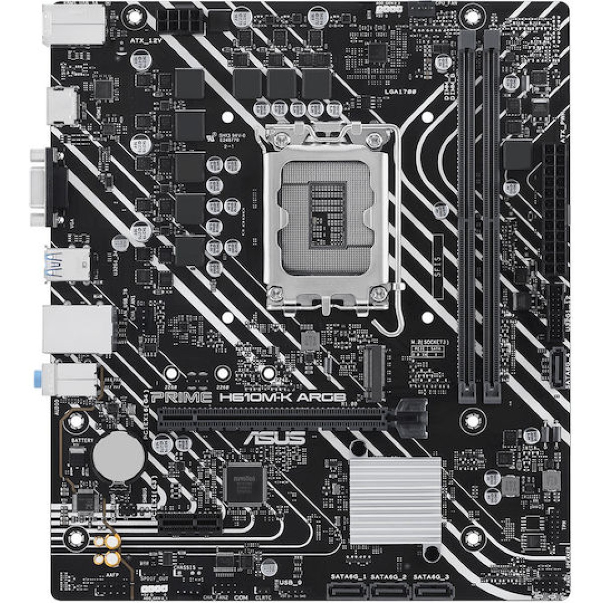 Asus Prime H610M-K ARGB Motherboard Micro ATX με Intel 1700 Socket