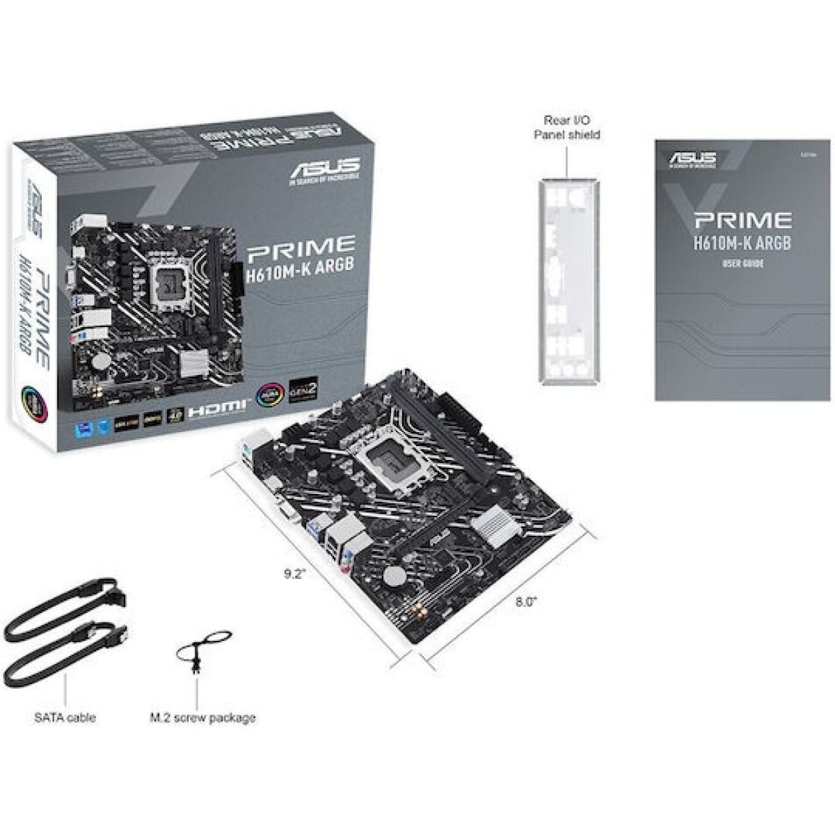 Asus Prime H610M-K ARGB Motherboard Micro ATX με Intel 1700 Socket