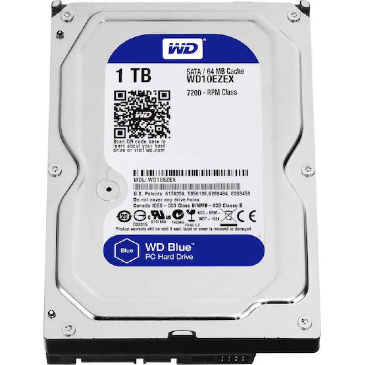 Western Digital Blue 1TB HDD Σκληρός Δίσκος 3.5
