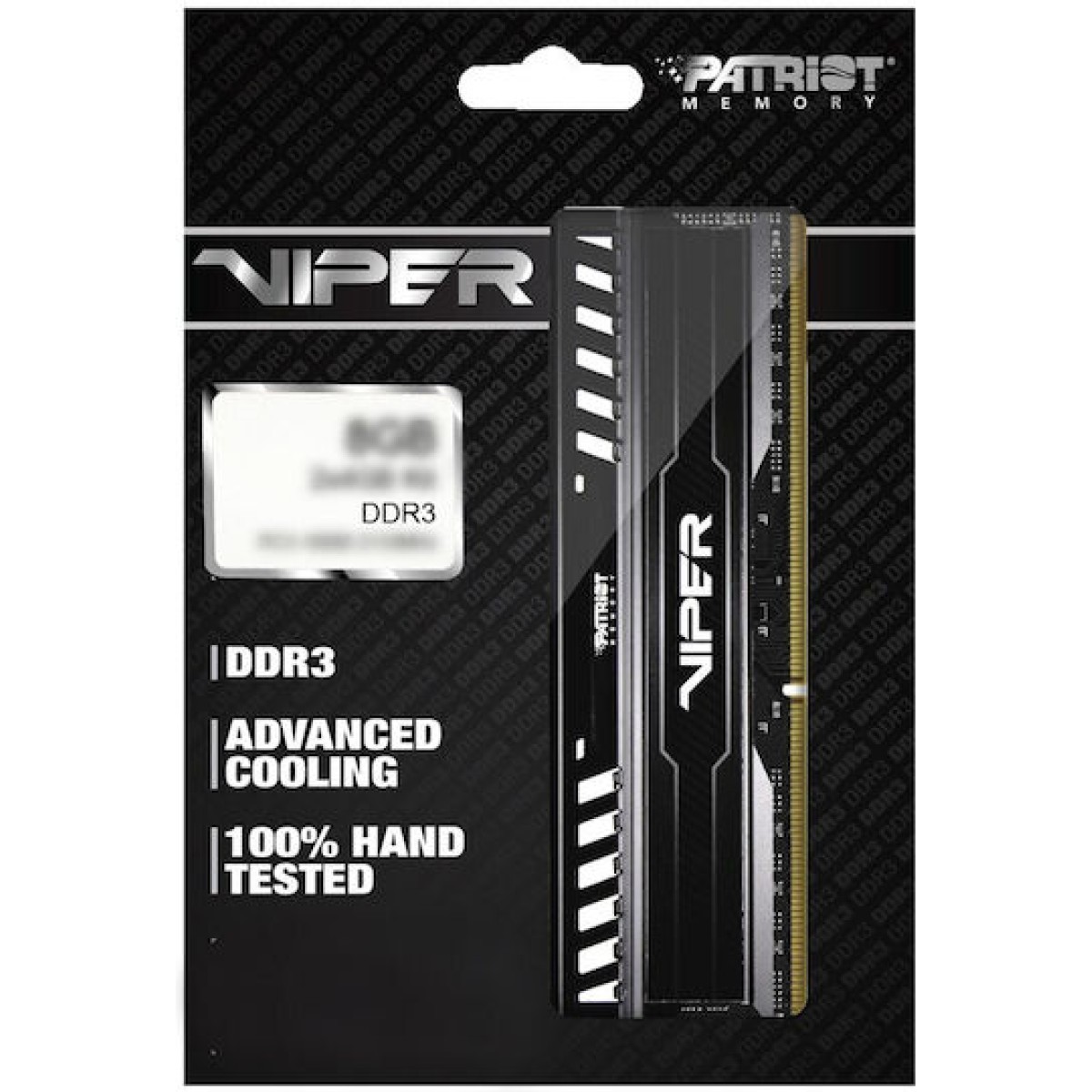 Patriot Viper 3 DDR3 με Module 1x8GB και Ταχύτητα 1600 για Desktop