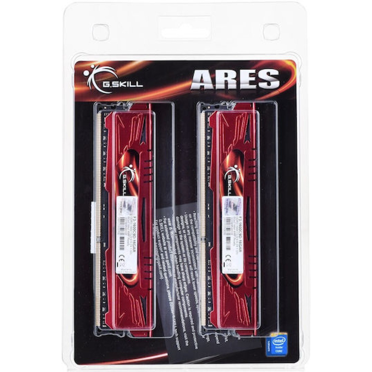 G.Skill Ares DDR3 16GB RAM με 2x8GB Modules και Ταχύτητα 1600 για Desktop