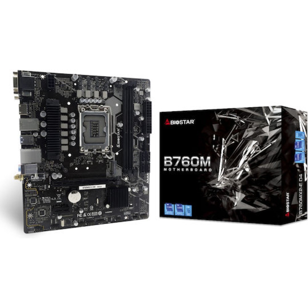 Biostar B760MX2-E PRO D4 rev. 6.0 Wi-Fi Motherboard Micro ATX με Intel 1700 Socket