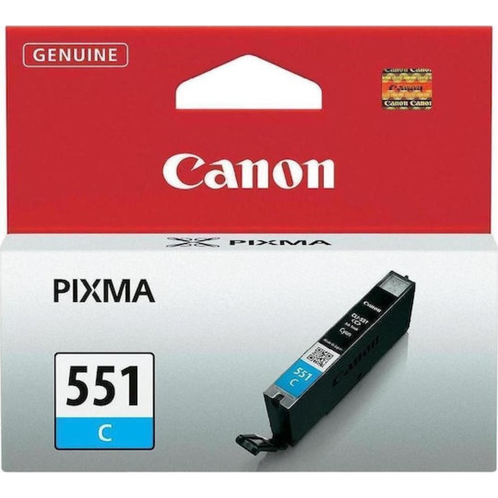 Canon CLI-551 Γνήσιο Μελάνι Εκτυπωτή InkJet Κυανό (6509B001)