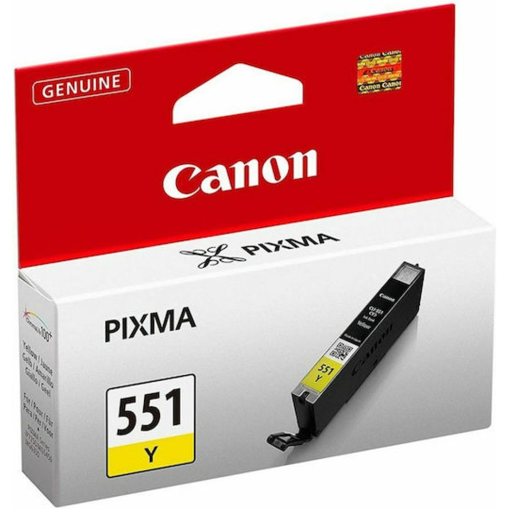 Canon CLI-551 Γνήσιο Μελάνι Εκτυπωτή InkJet Κίτρινο (6511B001)