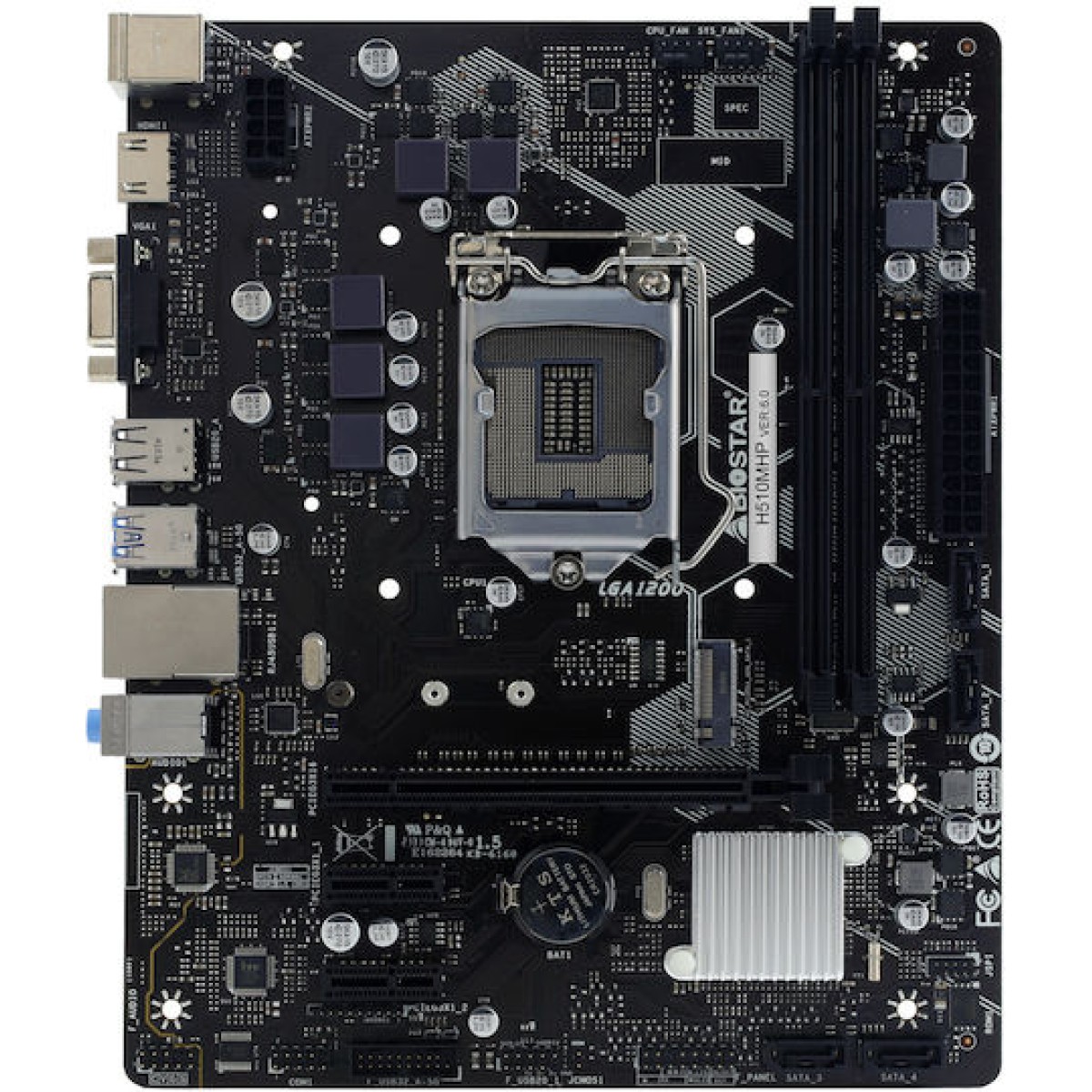 Biostar H510MHP rev. 6.0 Motherboard Micro ATX με Intel 1200 Socket H510MHP