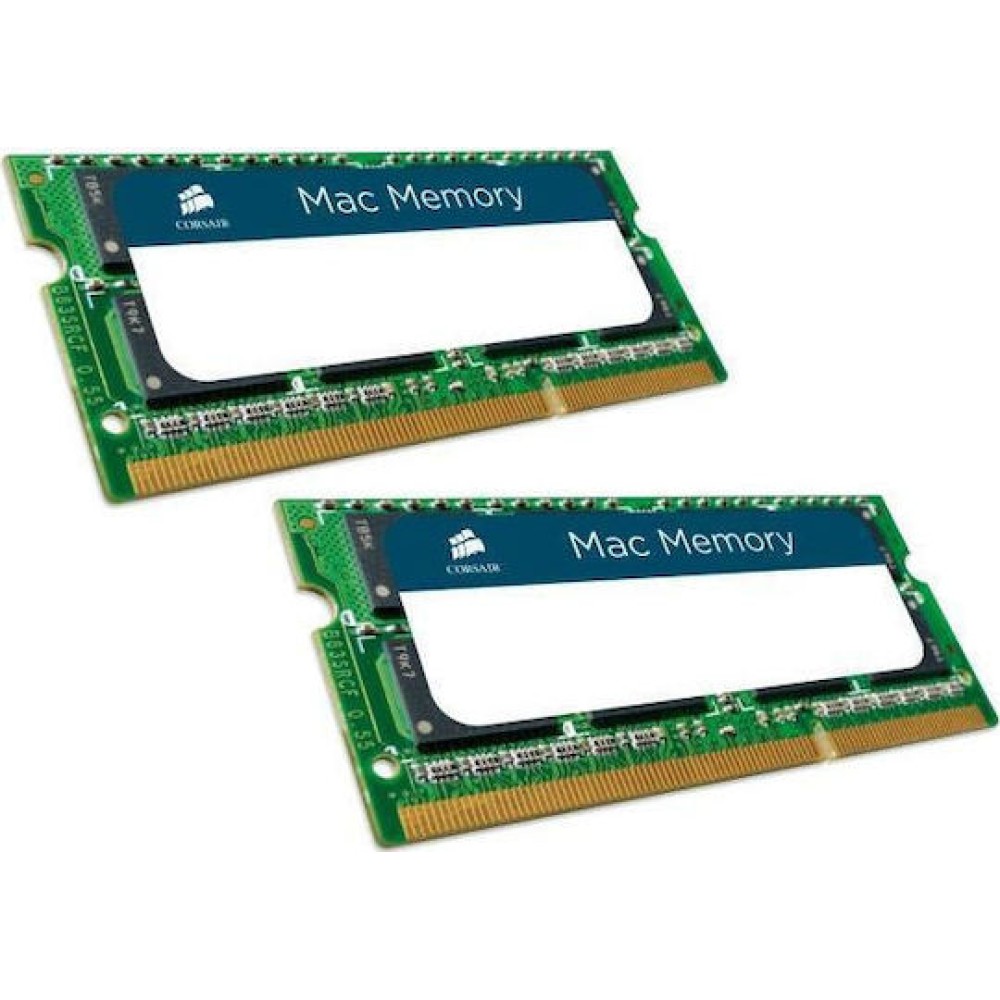 Corsair Mac Memory DDR3 16GB RAM με 2x8GB Modules και Ταχύτητα 1600 για Laptop