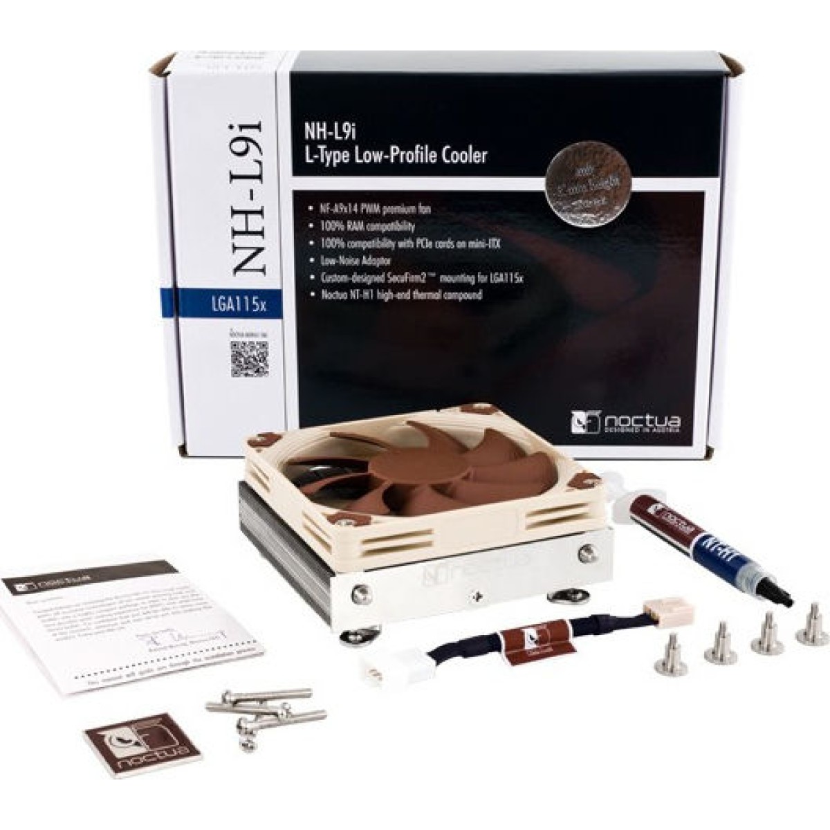 Noctua NH-L9i Ψύκτρα Επεξεργαστή Low Profile για Socket 115x Καφέ
