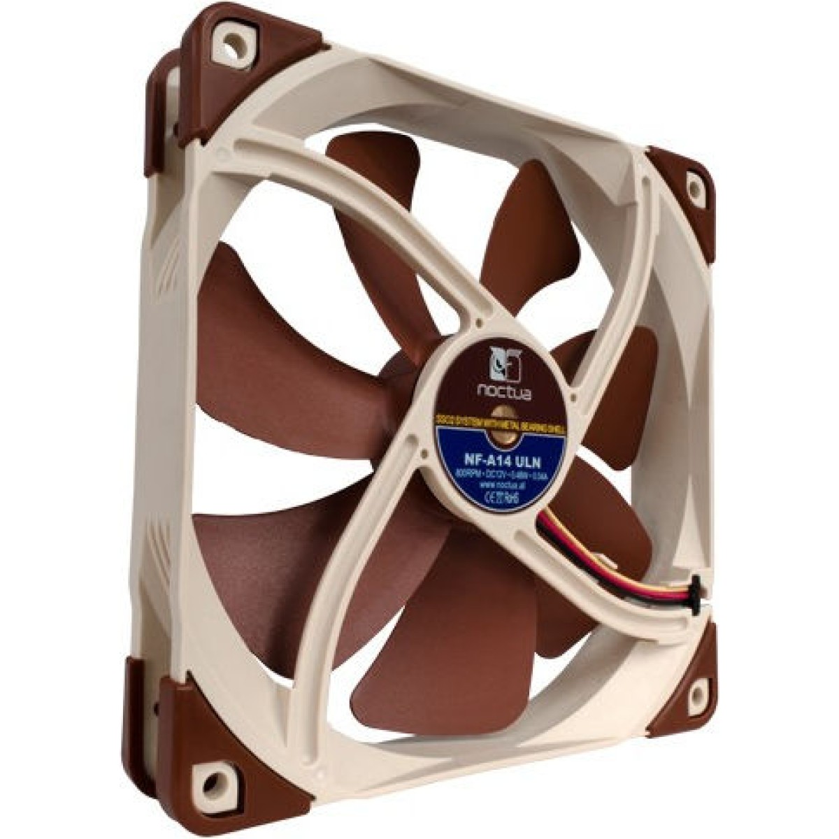 Noctua NF-A14 ULN Case Fan 140mm με Σύνδεση 4-Pin Molex / 3-Pin Καφέ