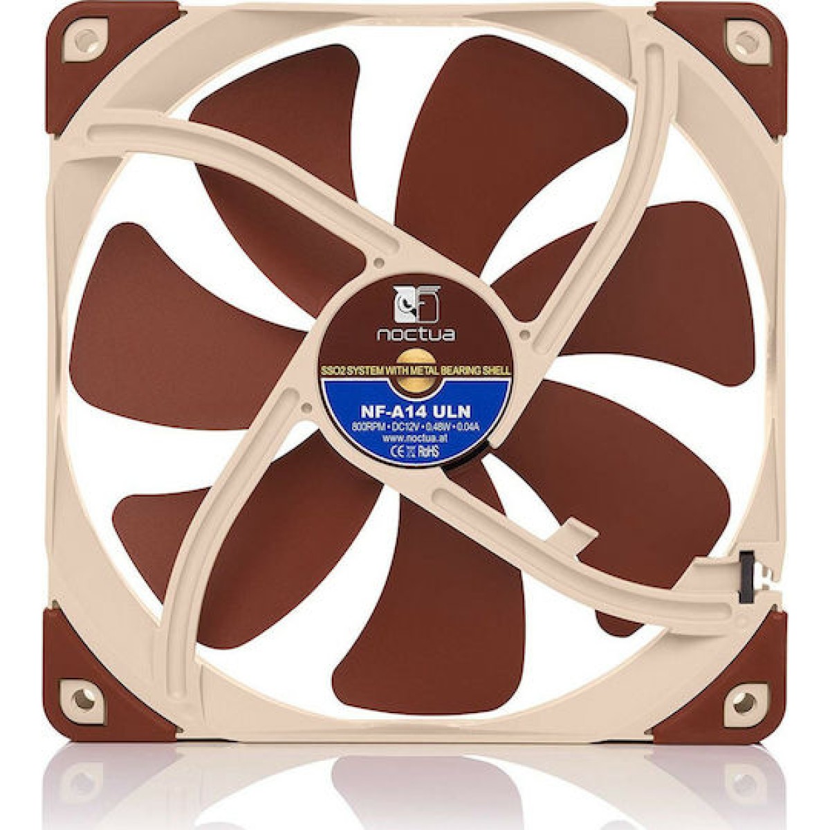 Noctua NF-A14 ULN Case Fan 140mm με Σύνδεση 4-Pin Molex / 3-Pin Καφέ