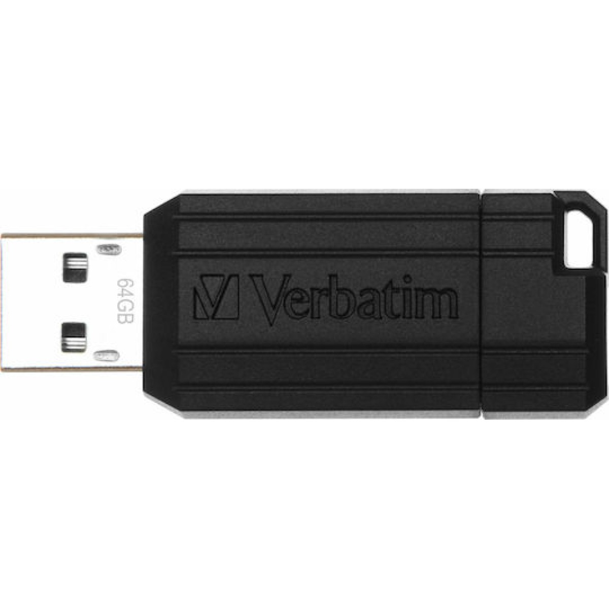 Verbatim PinStripe 64GB USB 2.0 Stick Μαύρο