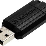Verbatim PinStripe 64GB USB 2.0 Stick Μαύρο