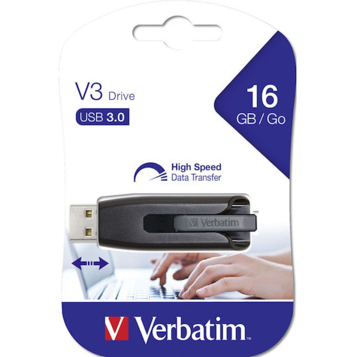 Verbatim Store N Go V3 16GB USB 3.0 Stick Γκρι