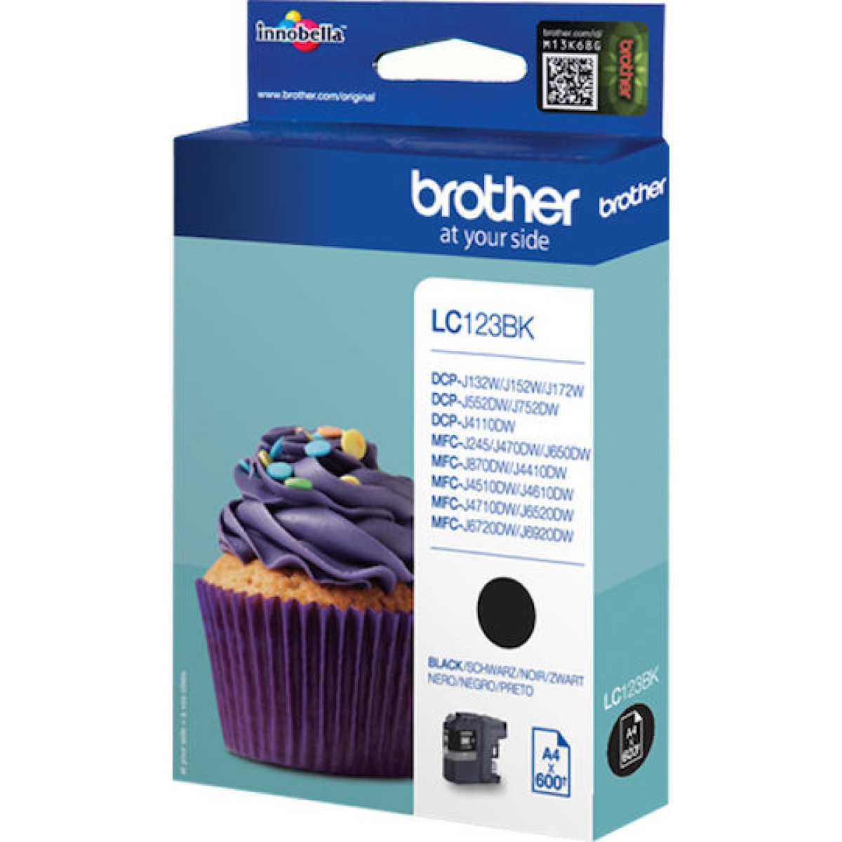 Brother LC123 Γνήσιο Μελάνι Εκτυπωτή InkJet Μαύρο (LC-123BK)