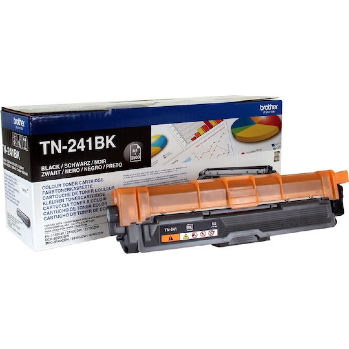 Brother TN-241BK Γνήσιο Toner Laser Εκτυπωτή Μαύρο 2500 Σελίδων (TN-241BK)