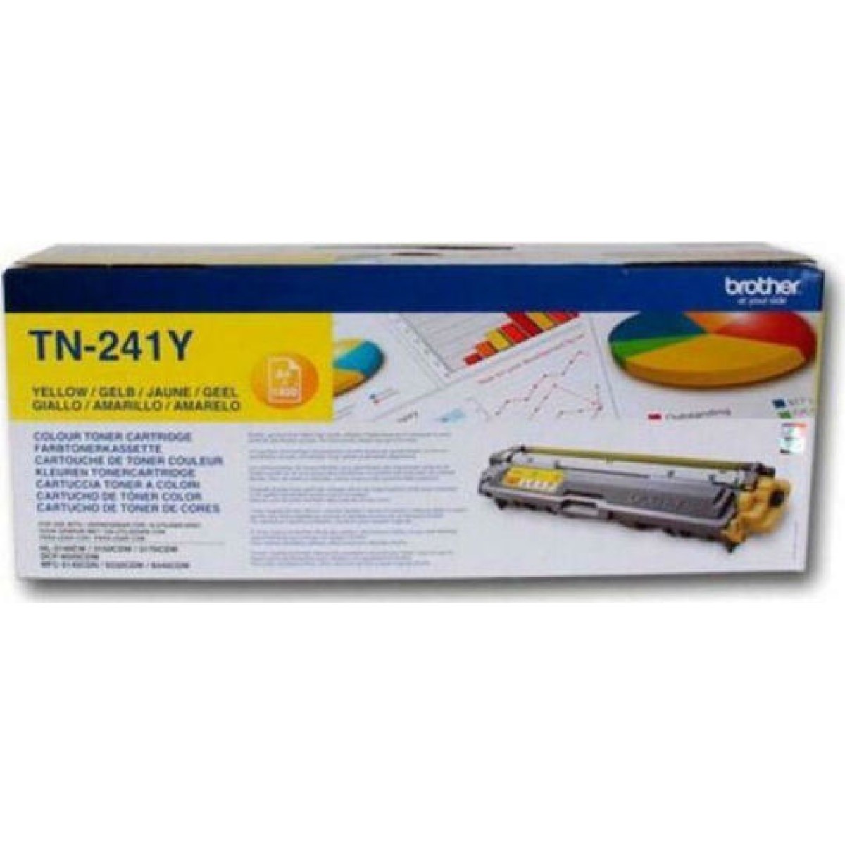 Brother TN-241Y Γνήσιο Toner Laser Εκτυπωτή Κίτρινο 1400 Σελίδων (TN-241Y)