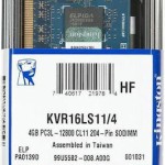 Kingston DDR3 με Module 1x4GB και Ταχύτητα 1600 για Laptop
