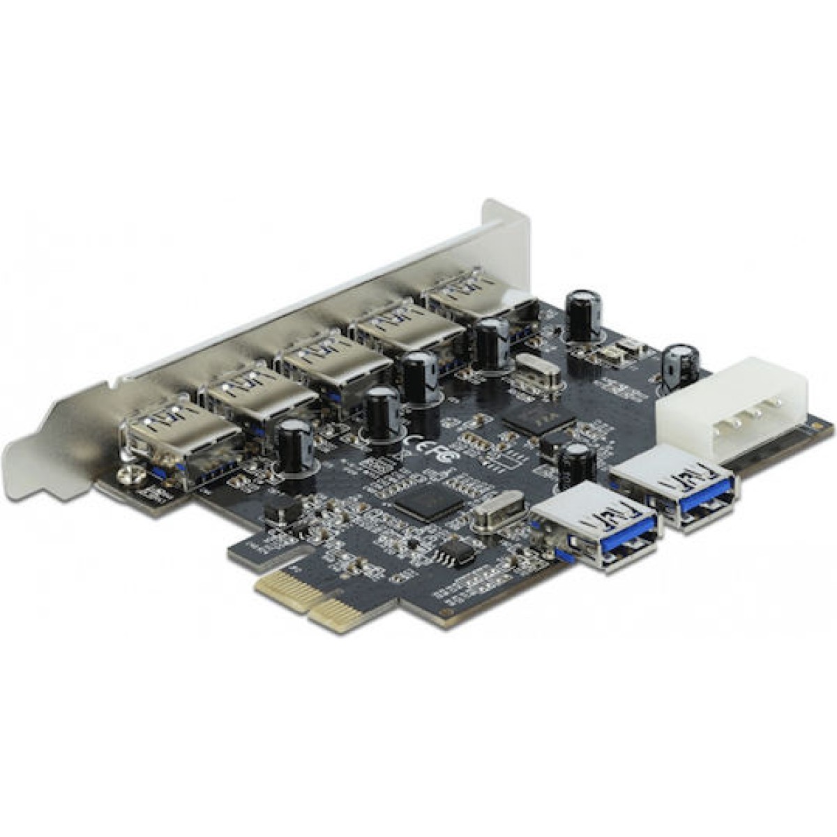 DeLock Κάρτα PCIe σε 5 εξωτερικές και 2 εσωτερικές θύρες USB 3.0