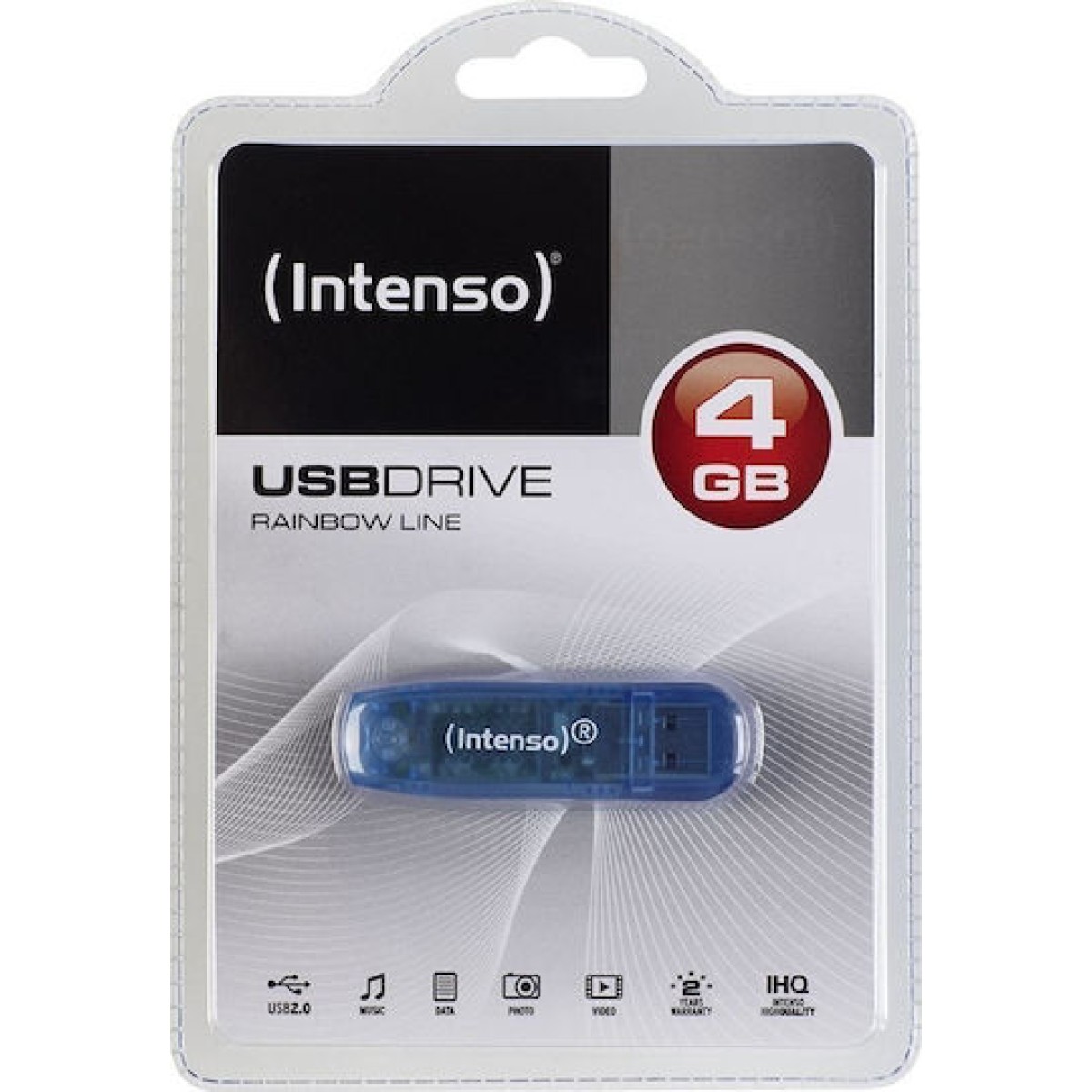Intenso Rainbow Line 4GB USB 2.0 Stick Μπλε