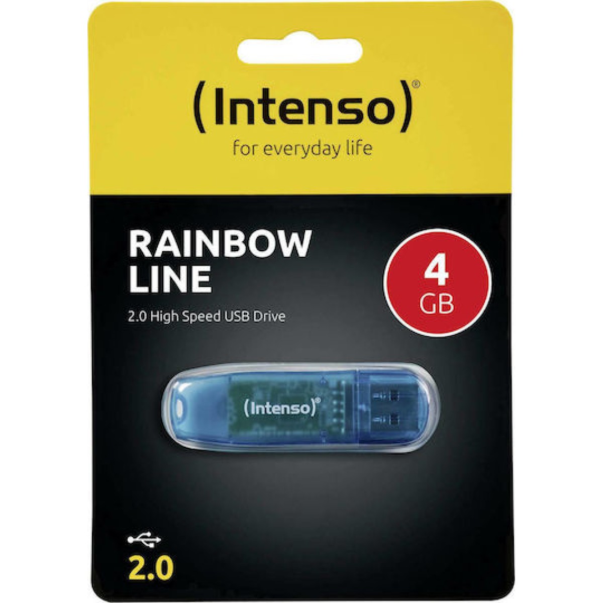 Intenso Rainbow Line 4GB USB 2.0 Stick Μπλε