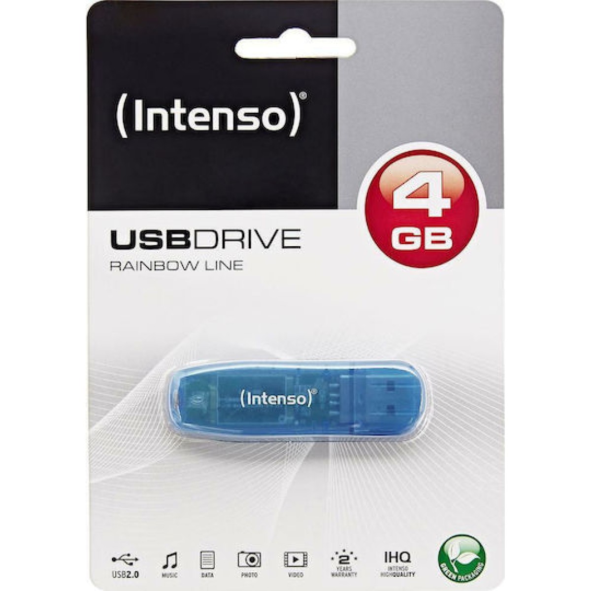 Intenso Rainbow Line 4GB USB 2.0 Stick Μπλε