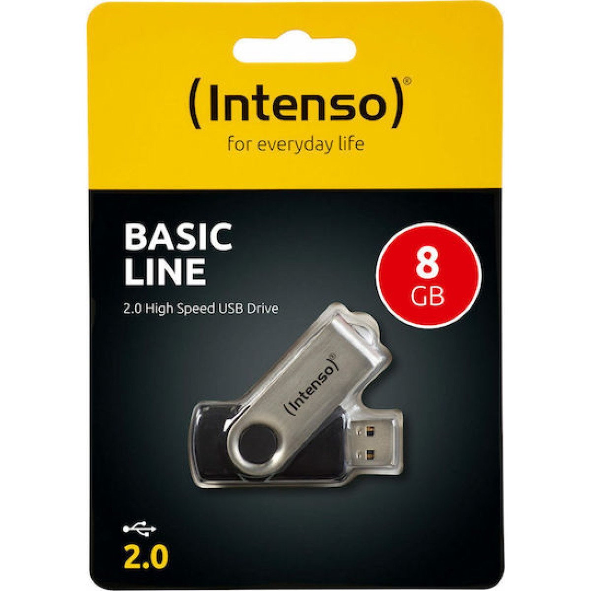 Intenso Basic Line 8GB USB 2.0 Stick Ασημί
