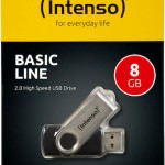 Intenso Basic Line 8GB USB 2.0 Stick Ασημί