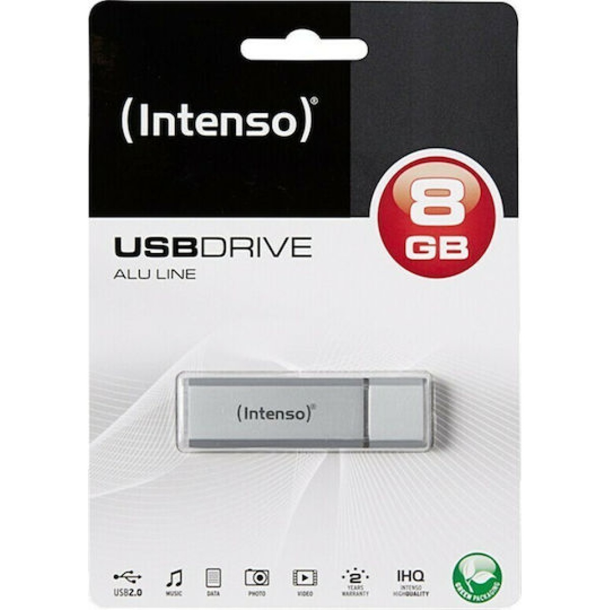 Intenso Alu Line 8GB USB 2.0 Stick Ασημί
