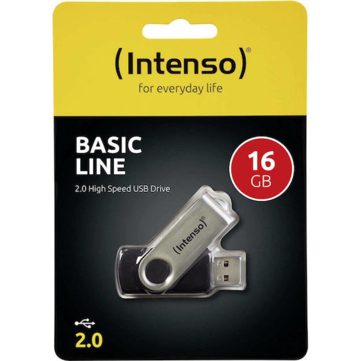 Intenso Basic Line 16GB USB 2.0 Stick Ασημί