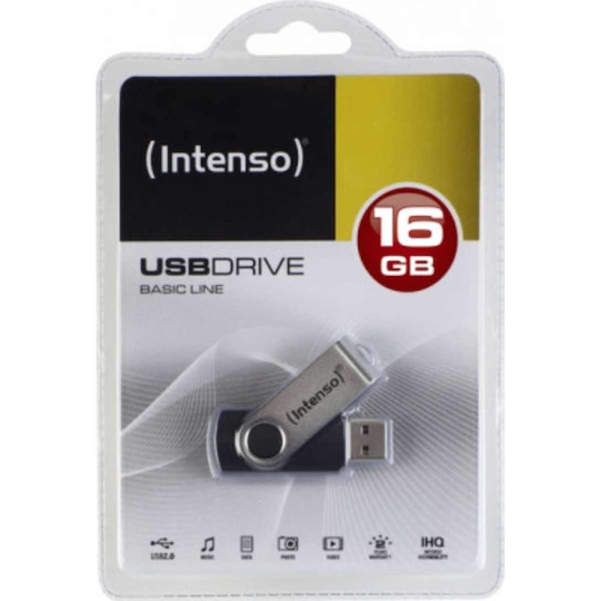 Intenso Basic Line 16GB USB 2.0 Stick Ασημί