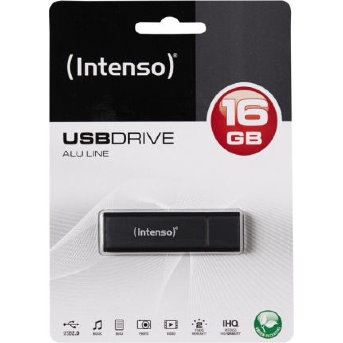 Intenso Alu Line 16GB USB 2.0 Stick Γκρι