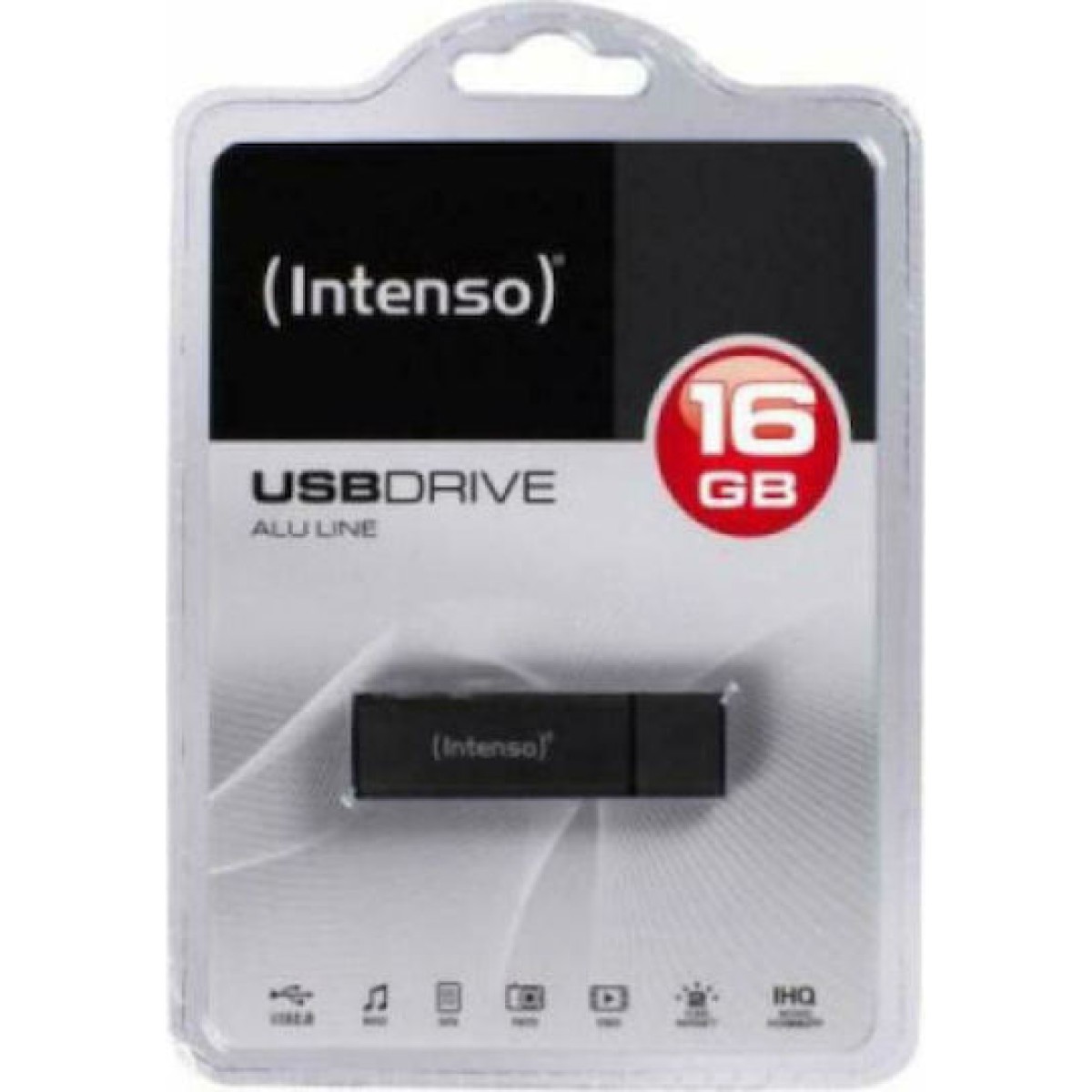 Intenso Alu Line 16GB USB 2.0 Stick Γκρι