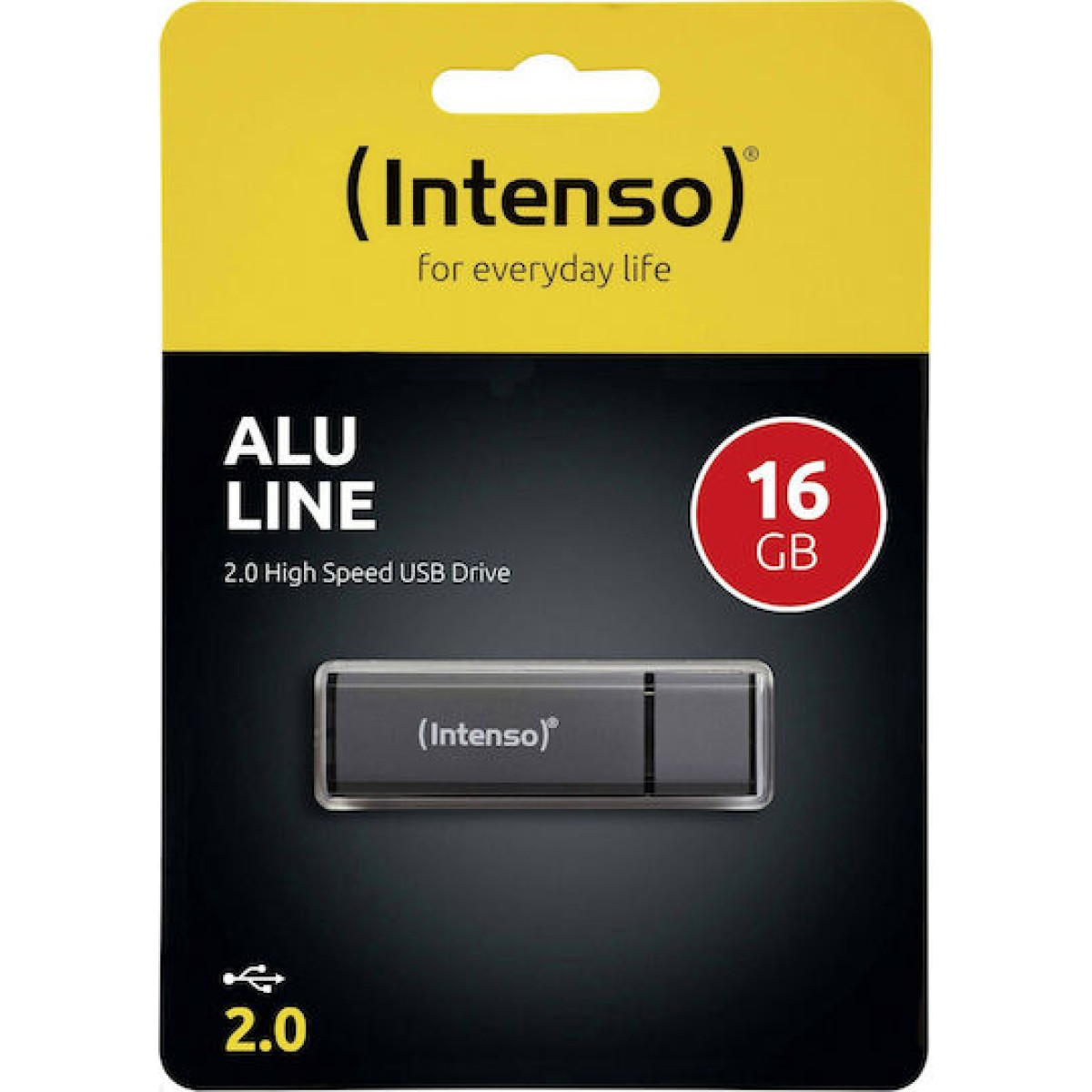 Intenso Alu Line 16GB USB 2.0 Stick Γκρι