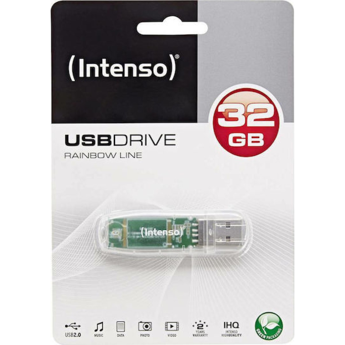 Intenso Rainbow Line 32GB USB 2.0 Stick Γκρι