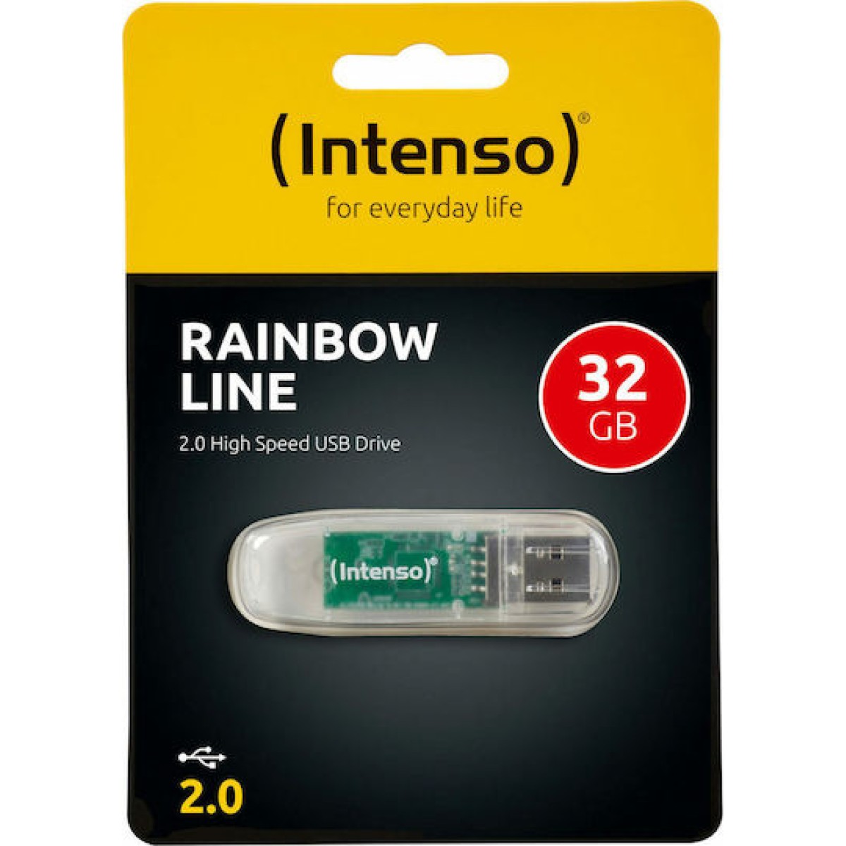 Intenso Rainbow Line 32GB USB 2.0 Stick Γκρι